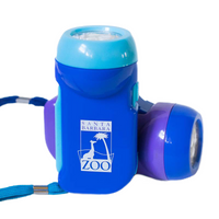 Logo Hand-Crank Flashlight Blue