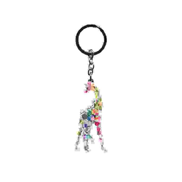 Floral Giraffe Keychain
